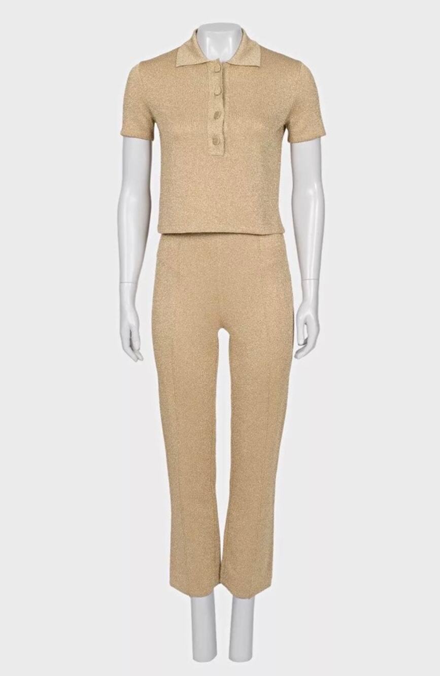 NWOT Christian Dior Gold-Tone Suit Sz.34